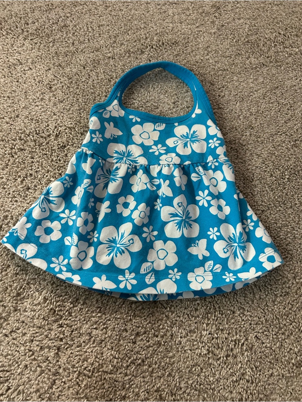 Children’s Place 6-9 Month Blue Floral Halter Dress/Top